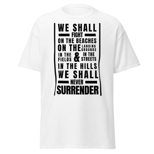We Shall Fight On The Beaches Speech - Winston Churchill (t-shirt)