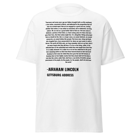 Gettysburg Address - Abraham Lincoln Full Speech (t-shirt)